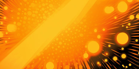 Abstract orange background with lights and rays. 3d render, 3d illustration.の素材