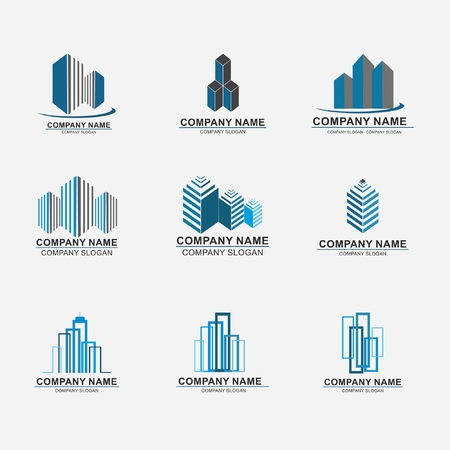 Set of real estate company  design abstract construction  designのイラスト素材
