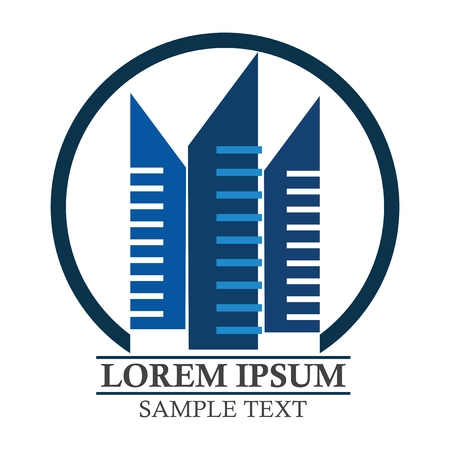 Abstract real estate company logo design Abstract construction logo designのイラスト素材