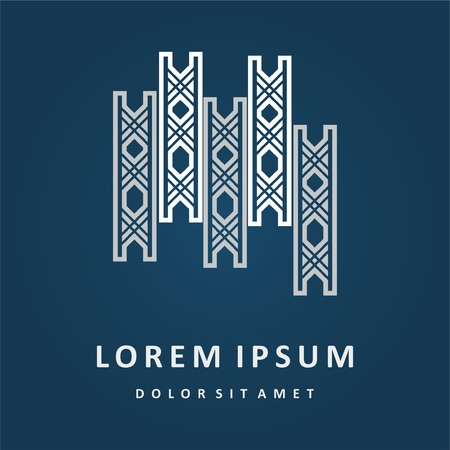 Building logo design. Real estate company logo design, abstract construction logo design. Building logo designのイラスト素材