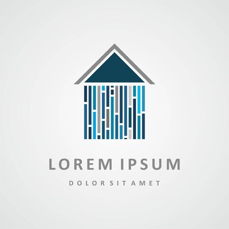Building logo design. Real estate company logo design, abstract construction logo design. Building logo designのイラスト素材