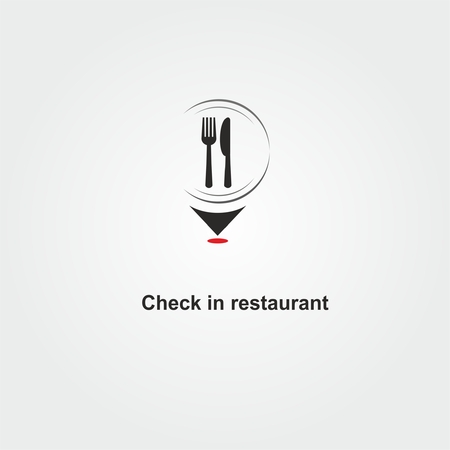 Check in restaurant logo designのイラスト素材