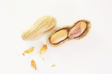 Dried peanuts in closeup