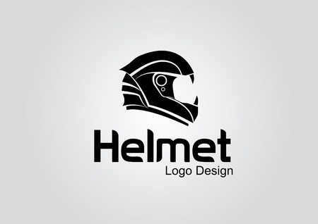 Biker's helmet vector logo design template.のイラスト素材