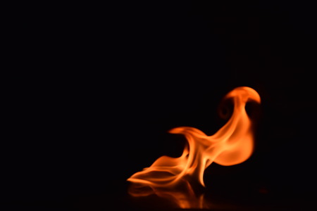 Abstract Fire flames isolated on black background