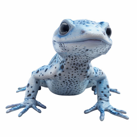 This image features a highly detailed salamander depicted against a clean white background,...