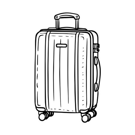 This sleek luggage design is perfect for modern travelers, combining functionality with style for effortless journeys to any destination.のイラスト素材