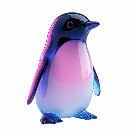 penguin isolated on a white background.の写真素材