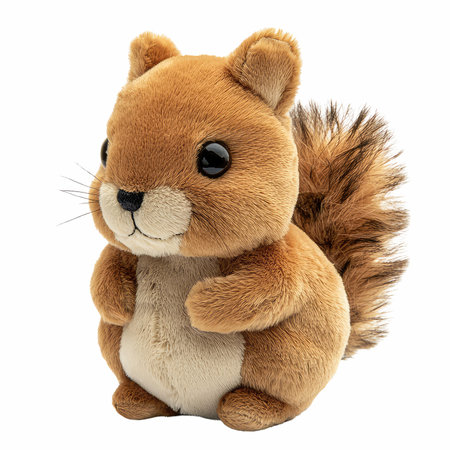 3D rendering of a cute little squirrel isolated on white background.