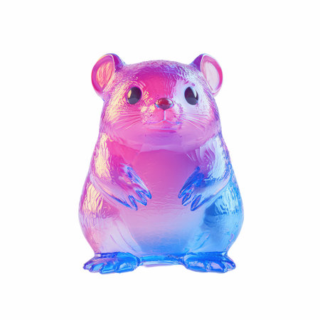 Cute hamster isolated on a white background. 3d renderingの写真素材