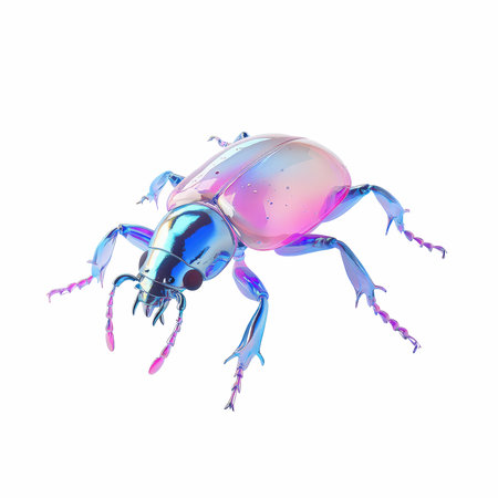 beetle isolated on a white background. 3d illustration.の写真素材