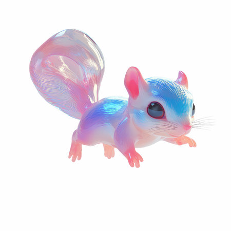 Squirrel isolated on white background. 3D rendering. Illustration.の写真素材