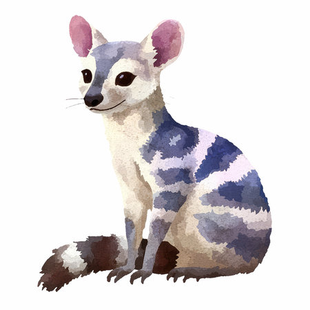 watercolor illustration of an animal on a white background
