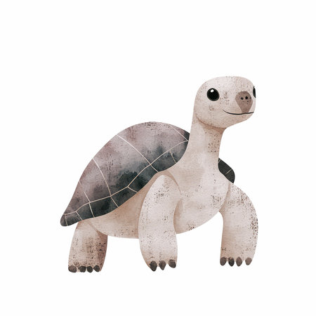 Watercolor turtle isolated on white background. Hand drawn watercolor illustration.