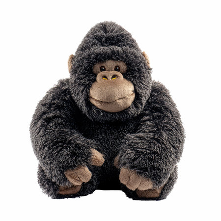 3D digital render of a little gorilla isolated on white backgroundの写真素材