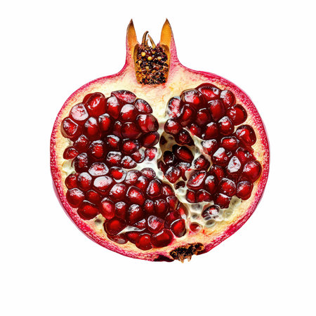 Pomegranate fruit isolated on white background. Clipping pathの写真素材