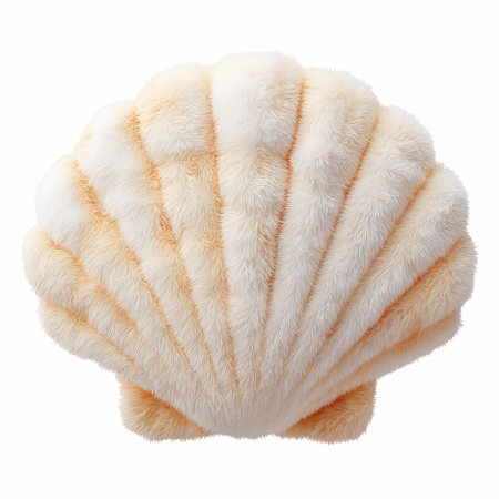 White fur isolated on white background. Clipping path included. 3d render