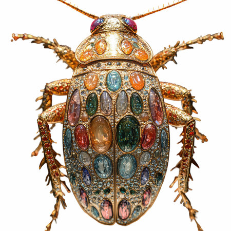 Colorful beetle isolated on a white background.の写真素材