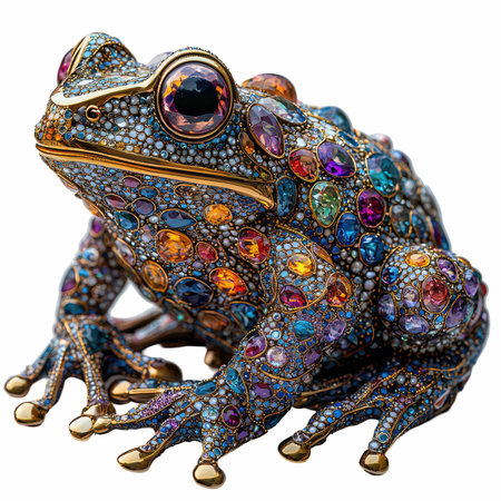 Frog isolated on white background. 3D illustration.の写真素材