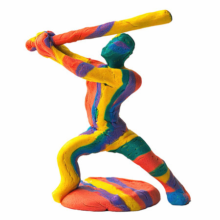 Baseball player on a white background.の写真素材