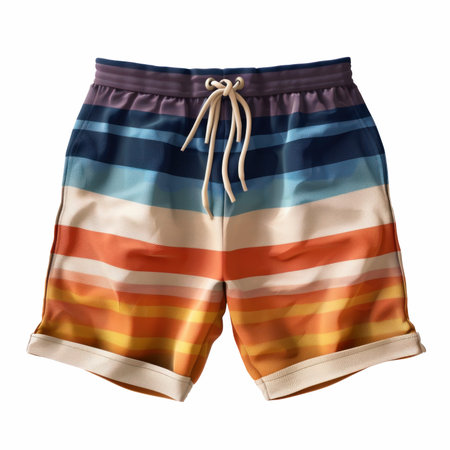 Men's short pants isolated on white background. Clipping path included.