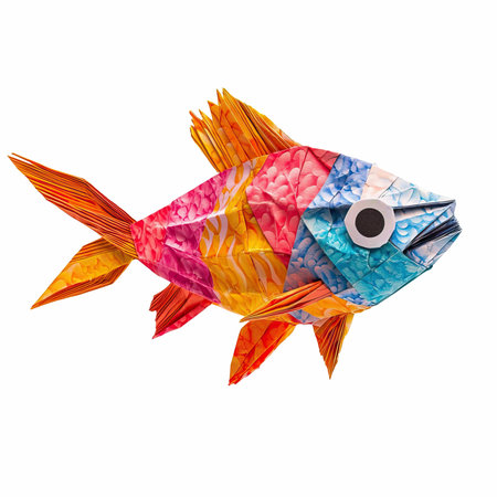 Colorful fish isolated on white background. Clipping path included.の写真素材