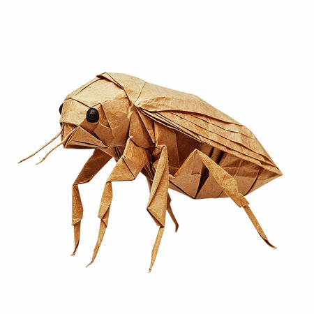 Paper insect isolated on white background. Clipping path included in file.