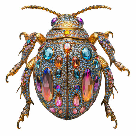 Jewelry beetle isolated on white background. 3d illustration.