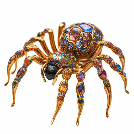 Spider isolated on white background. 3d illustration.の写真素材