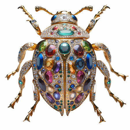 Jewelry beetle isolated on white background. 3d illustration.の写真素材
