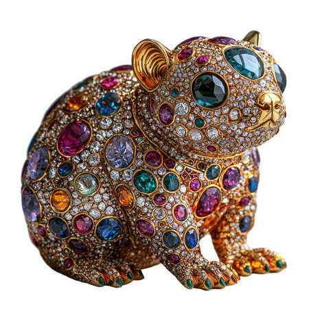 Jewelry made of precious stones isolated on white background.の写真素材