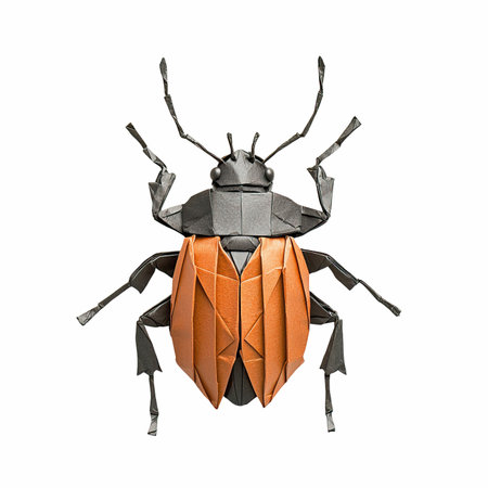 Orange beetle isolated on white background. 3D illustration.の写真素材
