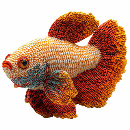 Colorful fish isolated on white background. 3d rendering, 3d illustration.の写真素材