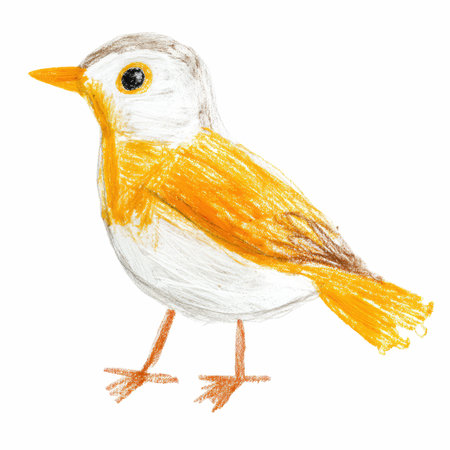 Hand drawn watercolor illustration of a robin. Isolated on white background.の写真素材