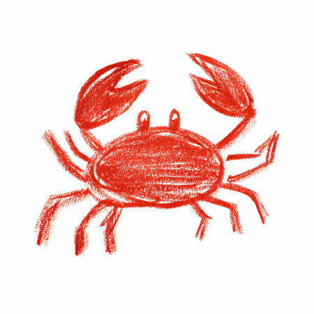 Crab icon. Hand drawn illustration of crab icon for web designの写真素材