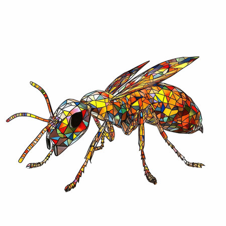 Polygonal isolated on white background. Vector illustration. EPS 10の写真素材