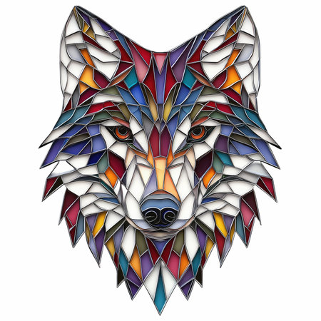 Abstract polygonal wolf head. Vector illustration for your design.