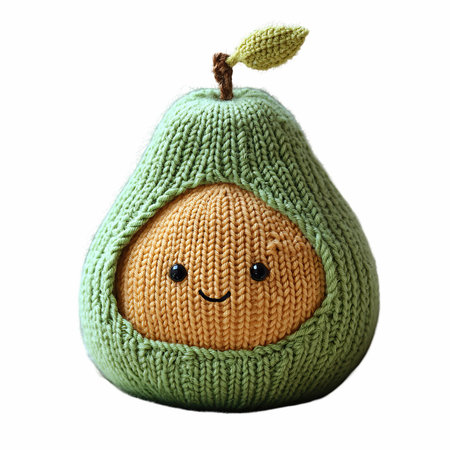 Handmade woolen toy isolated on white background.の写真素材