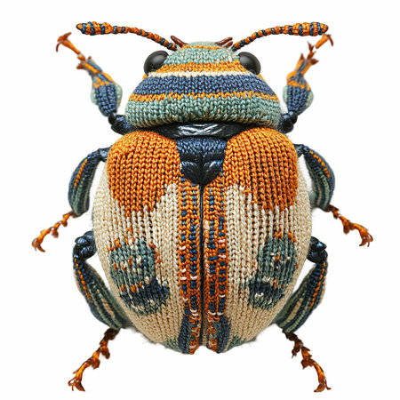 Beetle isolated on white background.