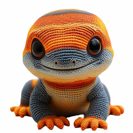 3d rendering of a cute toy crocodile isolated on white backgroundの写真素材