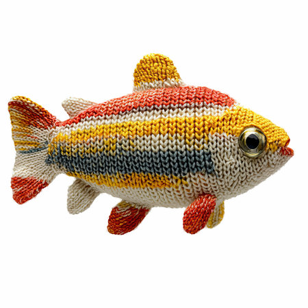 Colorful fish toy isolated on white background. Clipping Path included.の写真素材