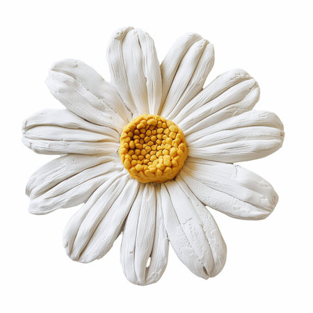 White chamomile flower isolated on white background with clipping pathの写真素材