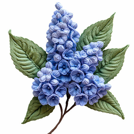 Blue hydrangea flowers isolated on white background with clipping path