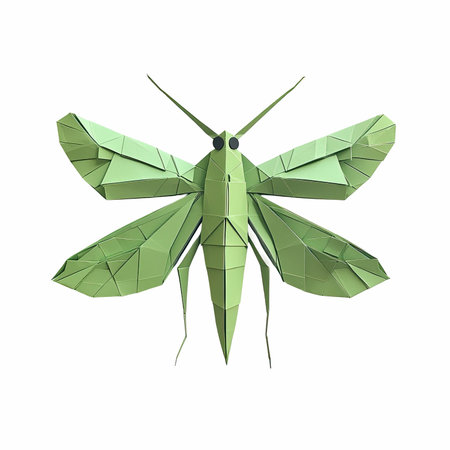 Green butterfly isolated on white background. 3d rendering, 3d illustration.の写真素材