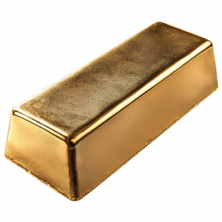 Gold bar isolated on a white background. 3d render image.の写真素材