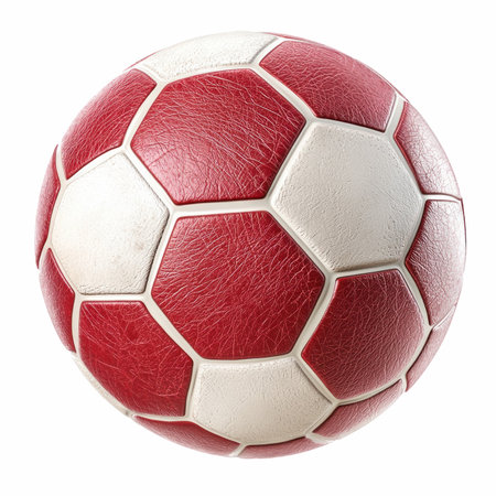 Soccer ball isolated on white background. Clipping path included.の写真素材