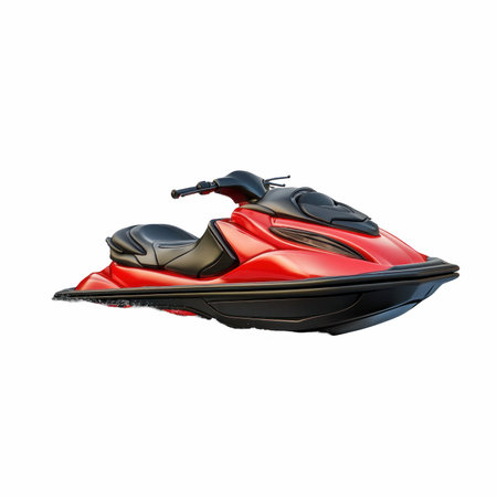 Jet ski isolated on a white background with clipping path. 3d illustration