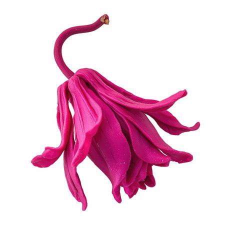 Pink flower isolated on white background. Clipping path included.の写真素材