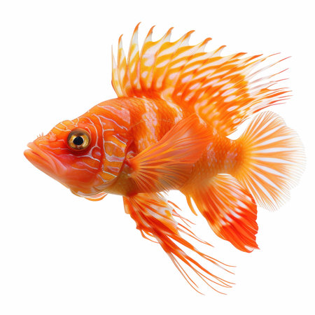 Siamese fighting fish isolated on white background with clipping path.