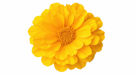 yellow flower isolated on white background, clipping path included